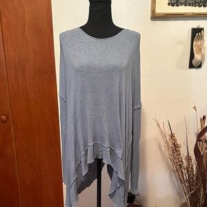 Free People Elegant Blue Women's Knitted Sweater  Top
